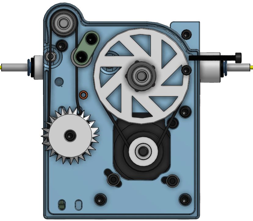 MG996 camshaft servo mounted inside the MMX enclosure