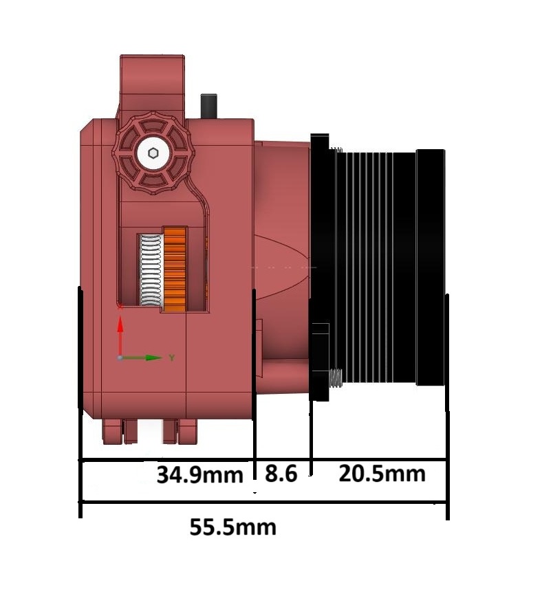 Боковой чертеж размеров NebulaTor из руководства проекта.